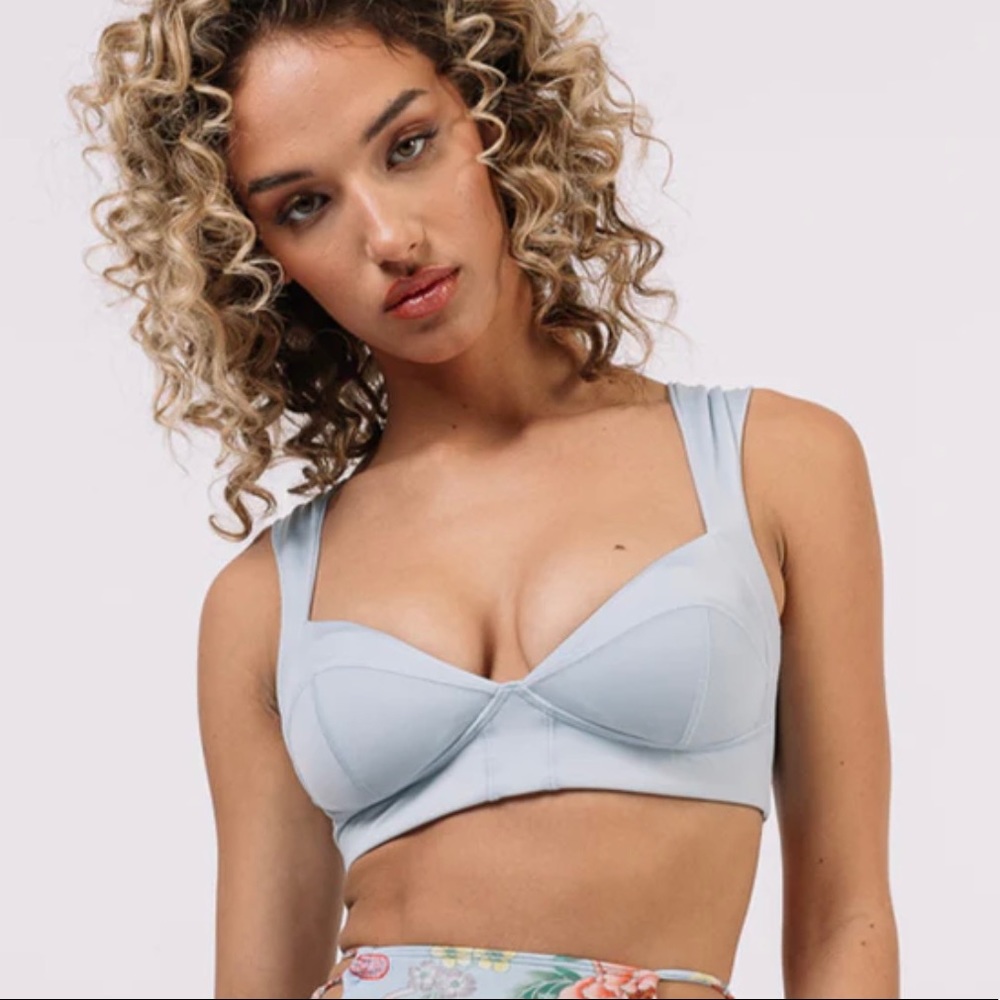 We are HAH Pull It Together French Blue Bikini Top